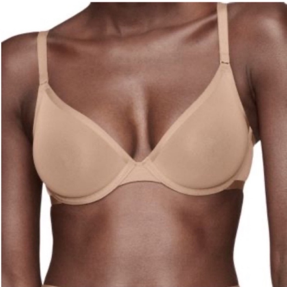 Cuup The Plunge Mesh Bra in Taupe SZ 36G NWOT